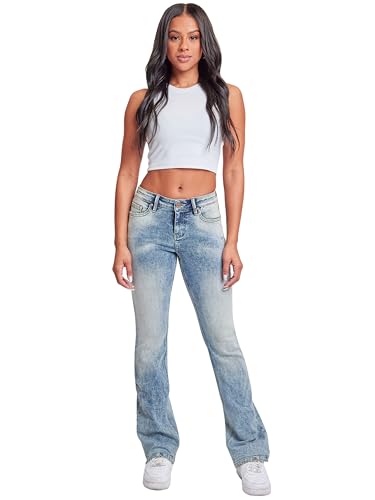 YMI Women's Bootcut Jeans with Flap Pockets, P608754
