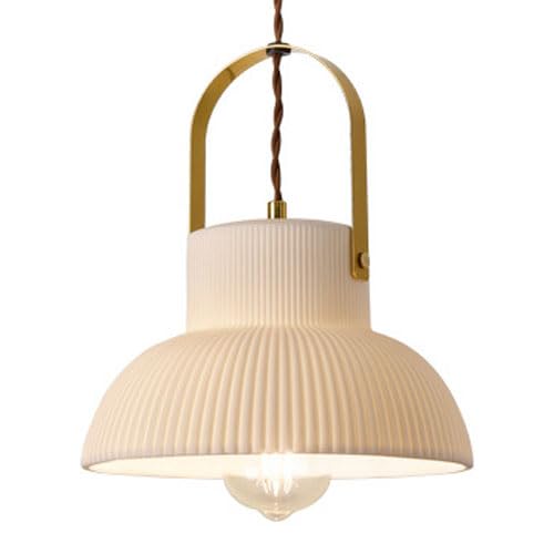 Lampe à suspension en céramique blanche et lustre encastré chic