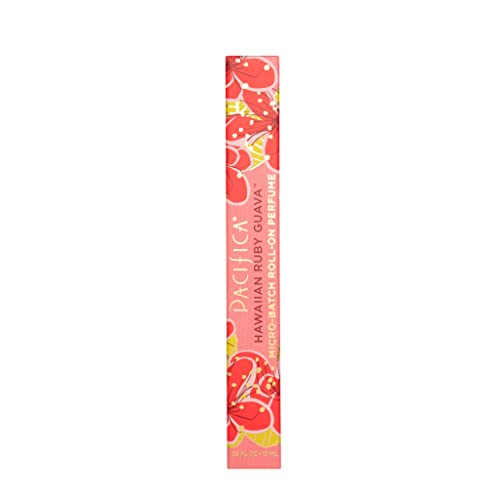 Pacifica Beauty Hawaiian Ruby Guava Rollerball Clean Fragrance Perfume, Made With Natural & Essential Oils, 0.33 Fl Oz | Vegan + Cruelty Free | Phthalate-Free, Paraben-Free | Travel Size #TOP1