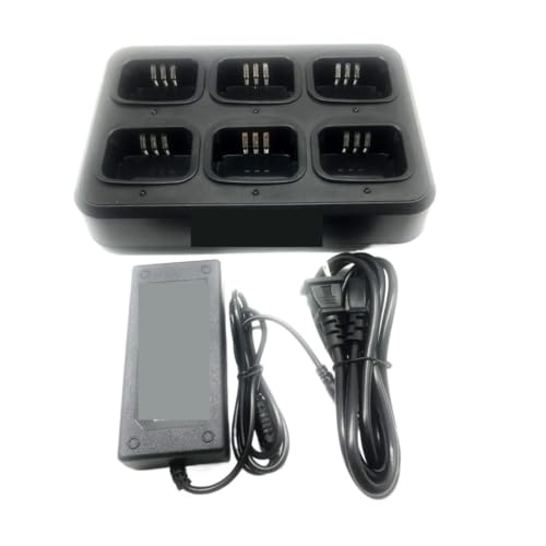 Cargador múltiple para Motorola CP200 y DP1400 de seis vías para escritorio