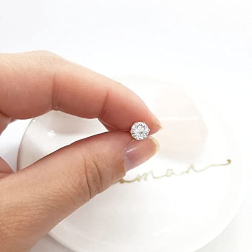 Brinco SemiJoia Zircônia 6mm Folheado A ouro 18k TOTALMENTE Antialergico