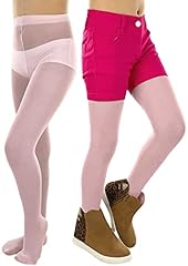 Opaque Nylon Solid Colored Tights - Pink