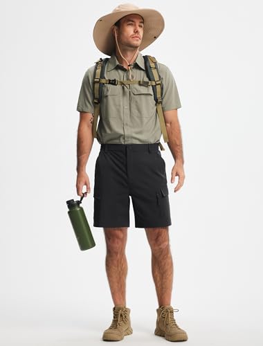 Image of Libin Men's Hiking Cargo Shorts with Zipper Pockets