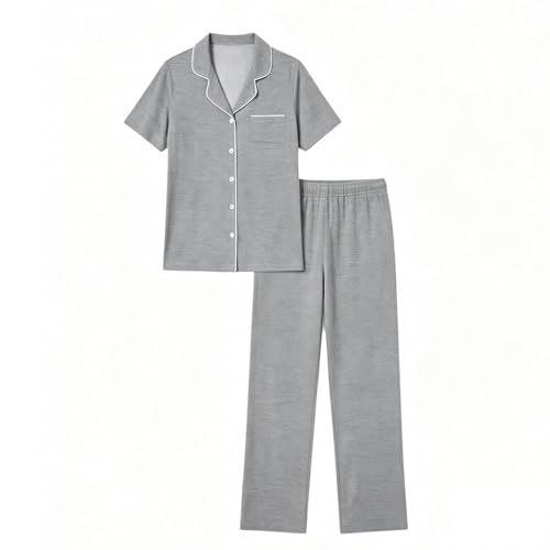 Pyjama femme ensemble homewear chic - Vêtement de nuit décontracté