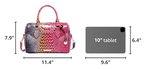 Image of Makcr Joacbv Top-Handle Crocodile Purses For Women Crossbody Leather Bags Trendy Large Capacity Tote with Shoulder Strap