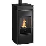 Edilkamin 813020_2 Yana Plus Pelletofen Keramik Schwarz/A+