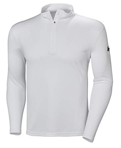 Helly-Hansen Mens Helly Tech Half-Zip Long Sleeve Shirt, 001 White, Small