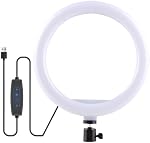 Selfie Ring Light with 3 Light Modes and 10 Brightness Levels USB Powered Mini LED Fill Light for YouTube/TIK Tok/Phone/Live Stream/Makeup Shooting/Zoom Meetings