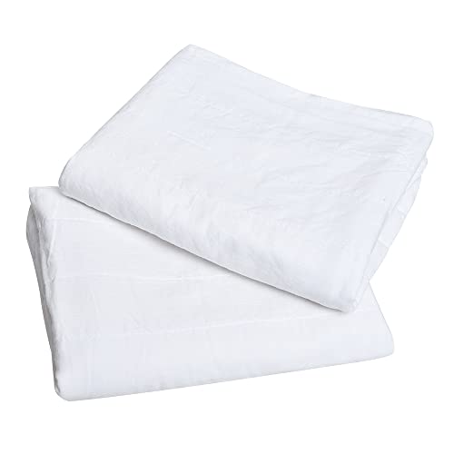 Image of MK Handicraft(PurpleCrown),Pack of 6pieces Multicolor Pure Breathable Cotton and high Absorbent Cribsheet for Newborn Babies, Swaddler Cum Comforter for Infants.(Children: L, 100cmx80cm, White)