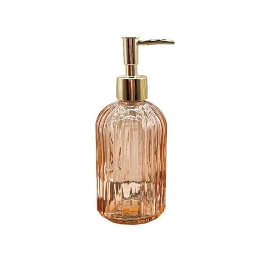 Dispensador de sabão 400 ml, dispensador de vidro, xampu, gel de banho, sabonete leve, luxuoso, frasco vazio, dispensador de sabão para as mãos
