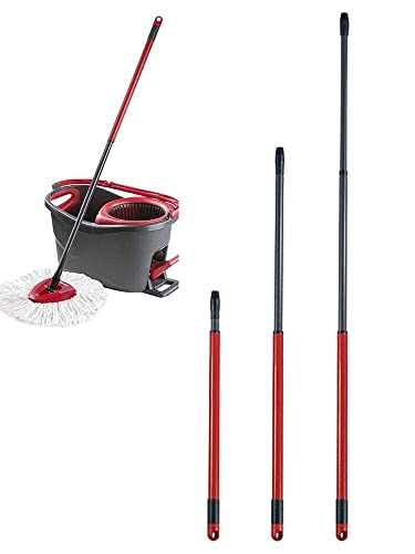 3 Section Telescopic Handle For O-Cedar Easywring Microfiber Spin Mop Bucket Floor Cleaning System, 22 Inch To 48 Inch Stainless Steel Mop Head Handle #TOP2