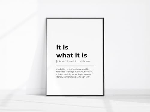It Is What It Is Definition Wall Art Print –