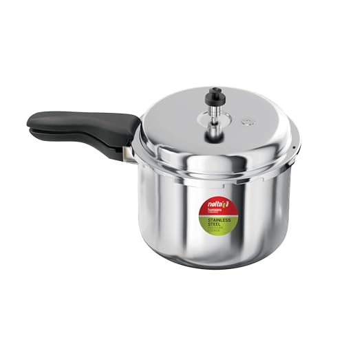 Image of Nolta HS Delight 2L Pressure Cooker, ISI Certified Safety, Induction Cookware with 5yr Warranty, Stainless Steel, Faster Cooking & Saves 60% Energy & Time