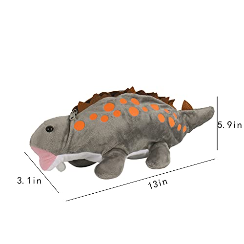 Image of Minache Women Animal Dinosaur Plush Stationery Pouch Pen Pencil Case Ladies Cosmetic Bag