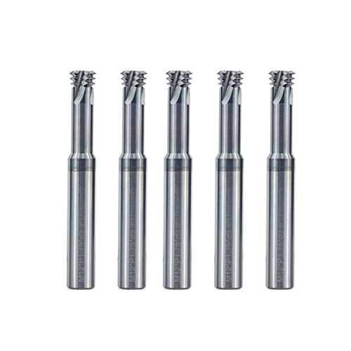 1pcs Thread Milling Cutter M1.0-M12 Metric Thread End Mill 3 Flute 60D Tungsten Carbide Router Bit for Metal Aluminum Cutting(M8x1.25xD6x50)