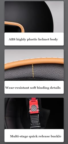 Casco Integrale Vintage Moto Moto Scooter Retro Classico Crash Racing Rally Touring Casco Omologato Ece Caschi Da Scooter Atv Utv Cafe Racer Unisex-Adulto D,M - 6