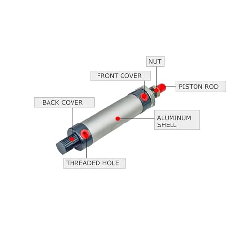 Cilindro neumático de aluminio MAL16 con diseño robusto de alta precisión 4