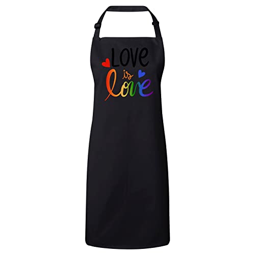 Tablier cuisine LGBT Love is Love, le cadeau arc-en-ciel idéal