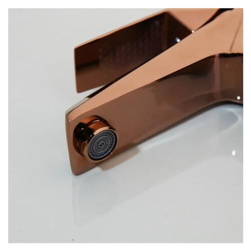 Robinet mitigeur d'évier or rose en laiton massif pour pont de cuisine - 4