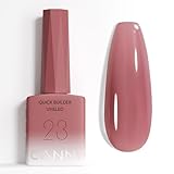 CANNI Gel Construction Ongle UV Quick Builder Gel natur couleur Nude profond Deep Nude Vernis Gel UV Semi Permanent pour Réparation de Manucure Kit Manucure Nail Extension