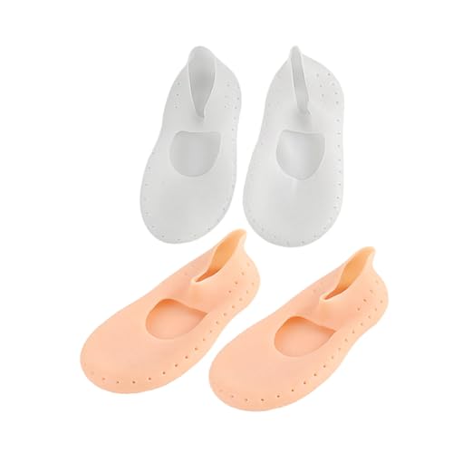 COLLBATH Moisturizing and Breathable Socks Silicone Liner Comfortable for Women Ankle Socks Anti-Slip 2 Pairs