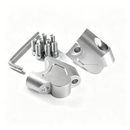 Elevadores con abrazadera adaptador soporte del manillar plata Voge