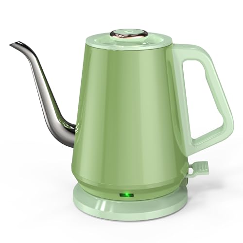 Gooseneck Electric Kettle 0.8L 1200W Stainless Steel Green