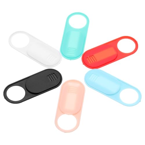 Alipis Cache Webcam Coulissant Lot de 6 en Plastique PP, Housse de Protection pour Ordinateur Portable et Tablette, Adhésif Puissant, Protection Confidentialité Caméra, Couleurs