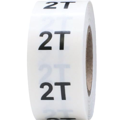 Autocollants vêtements Clear Circle 2T : étiquettes adhésives 0,75 cm pour éviter les erreurs de taille