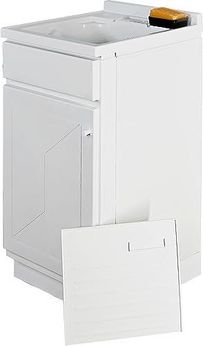 Mobile lavatoio esterno interno 45x50 REGINA PLUS con pilozzo asse di lavaggio e sifone resistente ad acqua e umidità