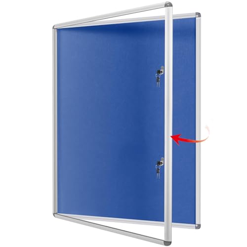 Tableau d'affichage sécurisé SWANCROWN feutre bleu contre le vandalisme au bureau
