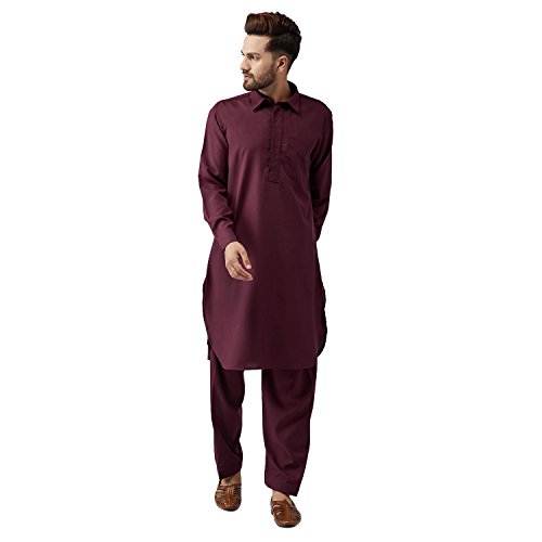 Sojanya (Since 1958 Men'S Black Cotton Kurta Churidar Pyjama Set2