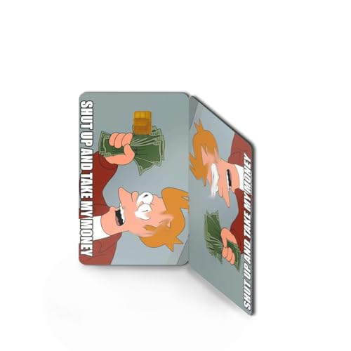 【Shut up and take My Money】 Credit Card Skin Debit Card Skin Sticker Funny Meme Photo for Transportation Key 2PCS Card Cover No Bubble Slim Waterproof Anti-Wrinkling Removable Bank Card Cover Decal2