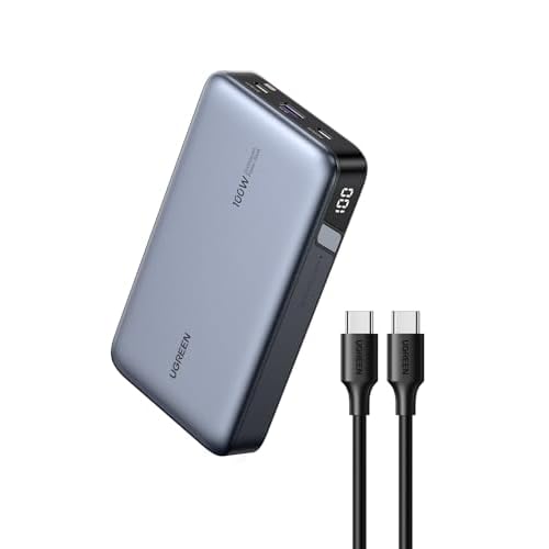 UGREEN 20000mAh 100W Power Bank, Nexode Portable Charger USB C 3-Port PD Fast Charging Battery Pack Digital Display for iPhone 17/16, MacBook, iPad, Galaxy S24 Ultra, Steam Deck, Dell XPS an