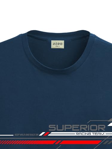 Image of ADRO Men's Graphic Printed 100% Cotton T-Shirt - Regular Fit, Printed T-Shirts for Men