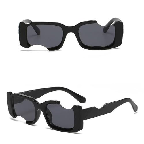 Lunettes de soleil carrées vintage hommes - Nuances mode noir gris pour terrasses et conduite