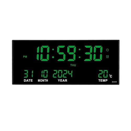 Reloj de pared digital grande de 14 pulgadas con calendario y alarma 2