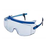 山本光学 YAMAMOTO CV-737 高視認 メガネの上からかけられる オーバーグラス 保護めがね 検品 検査 塗装むら判別 上部クッションバー 角度調節 / 4段階 クリスタルブルー PET-AF(両面ハードコートくもり止め) 日本製 紫外線カット