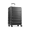 Simple Deluxe 20 Inch Hardside Carry On Luggage, Suitcase with Double Spinner Wheels & TSA Lock, Hard Shell, Expandable Rolling Lightweight, Black