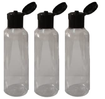 100 ML PET CLEAR ROUND BLACK FLIP TOP CAP Plastic Bottles Size Cosmetic Travelling Containers Small Leak Proof Squeeze Bottles| Pack of 3-image-15