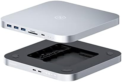 Hagibis USB-C Hub with Dual Hard Drive Enclosure, Type-C Docking Station for Mac mini M2, Mac Studio M1 Max Ultra with 2.5inch SATA, M.2 NVMe NGFF, USB 3.1 Gen2, USB-C, SD/TF, 2 USB 3.0 (MC25 Pro)