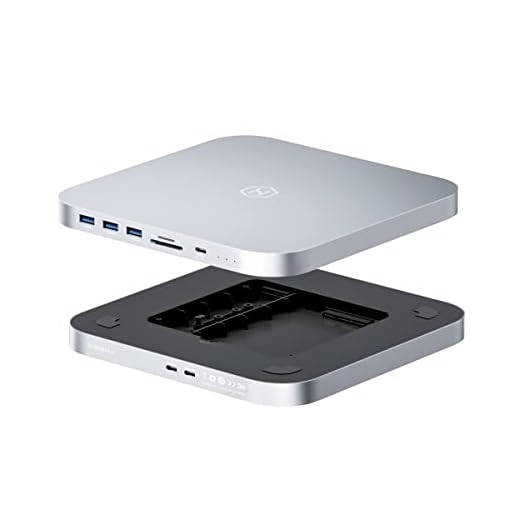 Hagibis Hub USB-C avec double boîtier de disque dur, station d'accueil de type C pour Mac Mini M1 avec 2,5" SATA, M.2 NVMe NGFF, USB 3.1 Gen2, 10 Gbps USB-C, SD/Micro SD, 2 ports USB 3.0 (MC25 Pro)