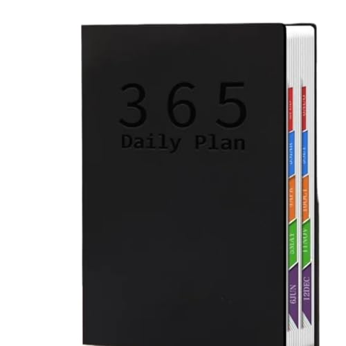 �m�[�g Schedule Planner Productivity And Time Management Notebook Daily Work Arrangement(Black)