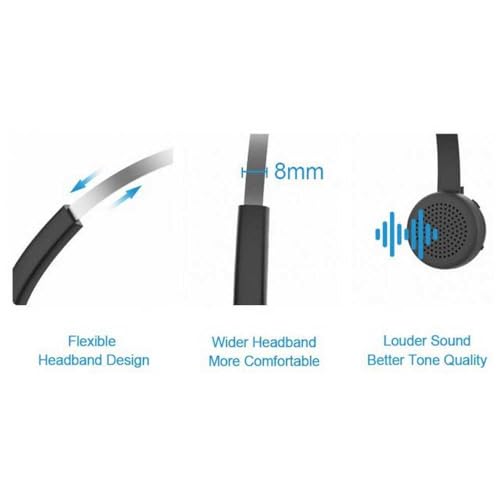 Conceptronic POLONA03BD Cuffia Wireless a Padiglione Ufficio Bluetooth Base di Ricarica Nero - 3