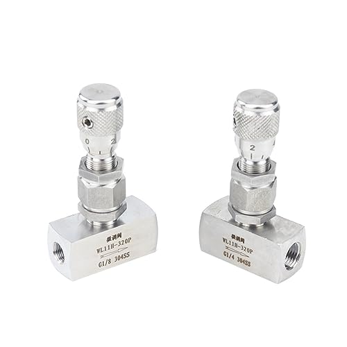 Válvula de aguja de acero inoxidable 304 de alta presión con rosca recta NPT 1/2" hembra 2