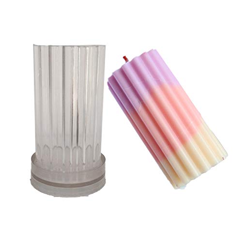 vela bricolaje hecho a mano para velas redondas, moldes jabón vela plástico para manualidades, rayas dientes gruesos, aroma a rayas dientes gruesos