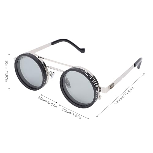 9 Gears Tint Sunglasses for Men, Adjustable ND Lens Round Sunglasses for Beach and Casual Outings2