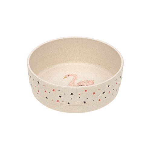 LÄSSIG Tazón para niños Vajilla infantil sin BPA para lavavajillas y microondas/Bowl PP/Cellulose Little Water Swan