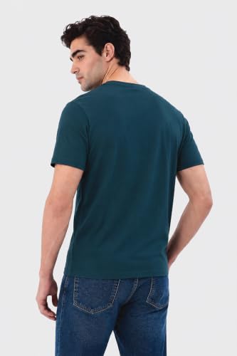 Image of Van Heusen Men's Crew Neck T-Shirt - Soft & Breathable Cotton | Regular Fit | Comfortable Everyday Casual Wear | Short Sleeves | Summer Favorite |Solid Colors | Style 60052|Available in Pack of 1 & 2