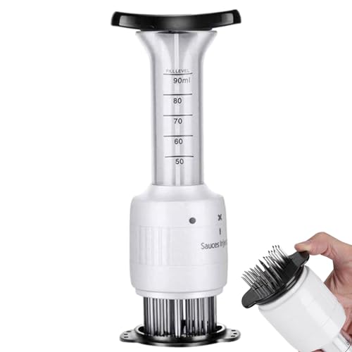 Goowafur Ablandador de Carne Manual,Jeringa para ablandador de Carne - Jeringa para Alimentos Jeringa para Adobo y Carne,Herramientas de Cocina con Aguja para Adobo de Carne, ablandador de Carne